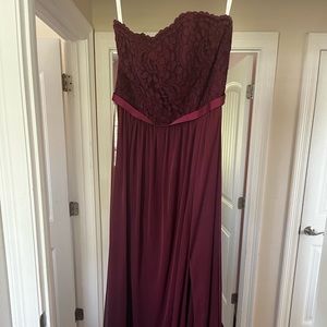 Wine Bridesmaids dress